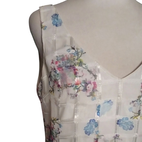 Anthropologie Maeve Peony Garden Dress Floral Fit & Flare Midi Length Size 10 - Picture 6 of 11